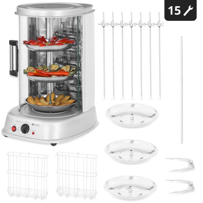 Rôtissoire verticale machine à kébab poulet électrique appareil mini machine grill rotatif 1 800 watts 31 litres 14_0003231