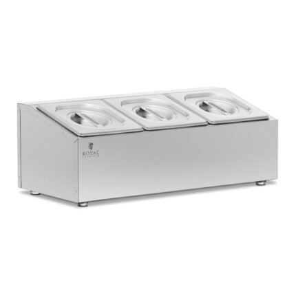 Support à bacs GN support bac gastro support pour bac gastronorme support bac gastro norm 3 bacs GN 1/6 5,7 litres 14_0005199