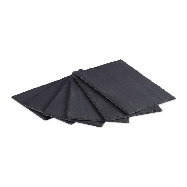 Lot de 6 assiettes 30x20 cm en ardoise anthracite 13_0000306