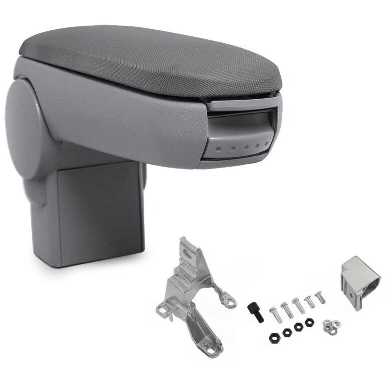 Accoudoir central pour Golf IV / Bora / New Beetle avec compartiment rembourré textile gris 03_0000481