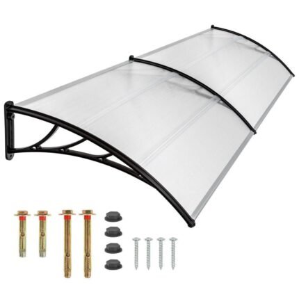 Auvent porte marquise abris de jardin moderne polycarbonate  300 cm 2208292/2