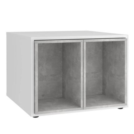 Table basse d'appoint meuble salon avec 2 tables d'appoint 67,5 x 67,5 x 50 cm et béton multicolore 02_0045388