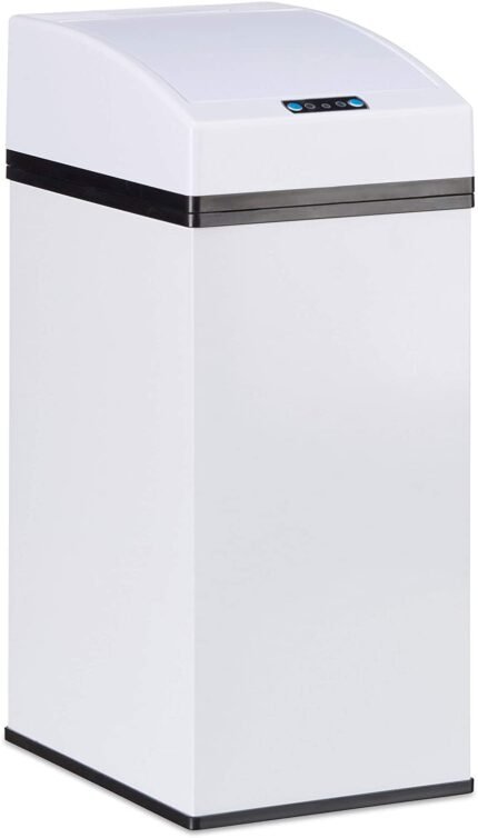 Poubelle automatique cuisine design capteur couvercle seau intérieur 7 litres blanc 13_0002322