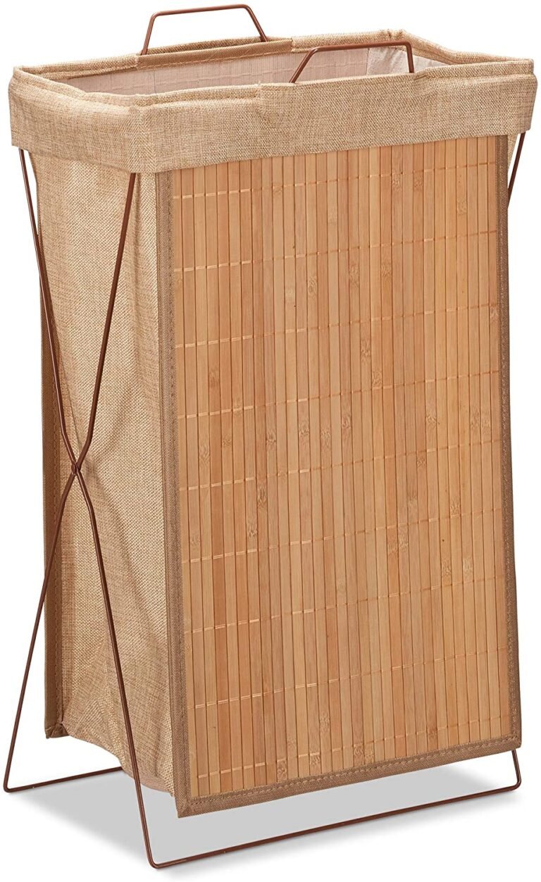 Panier corbeille bambou 40 litres panier pliable sac à linge anse pliant 61 cm nature 13_0001911