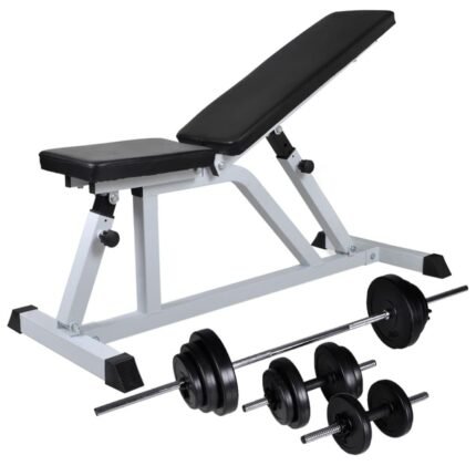 Banc d'entraînement avec jeu d'haltères 30,5 kg musculation fitness sport 02_0000051