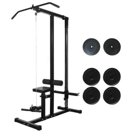 Tour de musculation avec plaques de poids 40 kg sport fitness 02_0000043