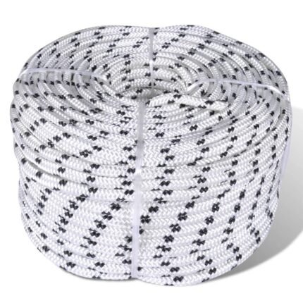 Corde de bateau tressée polyester 8 mm 250 m blanc 02_0003384