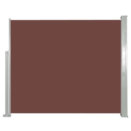 Auvent paravent store brise-vue latéral rétractable de patio jardin terrasse balcon protection visuelle écran 120 x 300 cm marron 02_0007084