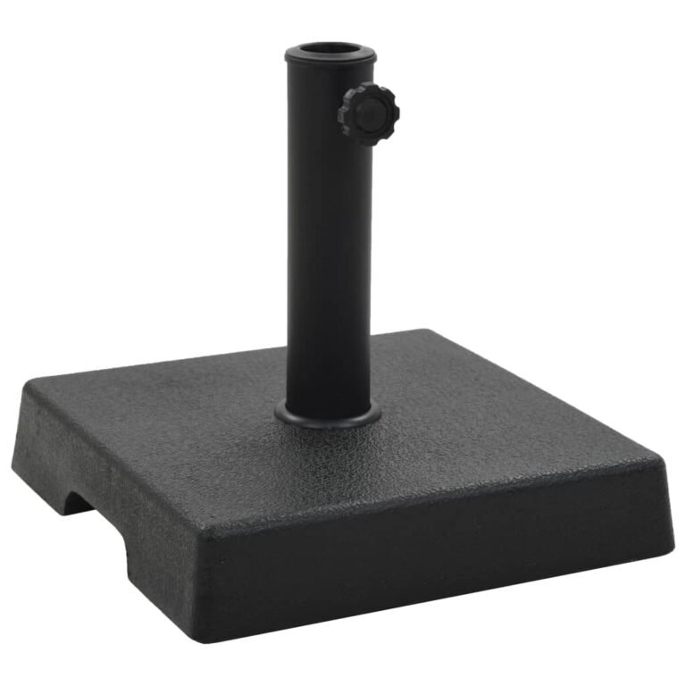 Socle pied de parasol résine carré diamètre de 38 et 48 mm noir 8kg 2202075