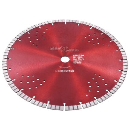 Disque de coupe diamanté avec turbo et trous lame de scie matériaux de béton disque de meuleuse machine de meuleuse scie à table durable acier 350 mm 02_0003733