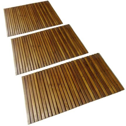 Lot de 3 tapis de bain 80 x 50 cm acacia 02_0005795