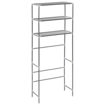 Support de rangement à 3 niveaux 69 x 28 x 169 cm argenté 02_0005507