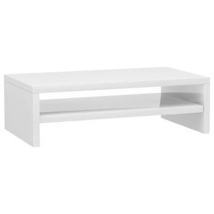 Support de moniteur brillant 42 x 24 x 13cm bois d'ingénierie blanc 02_0029215