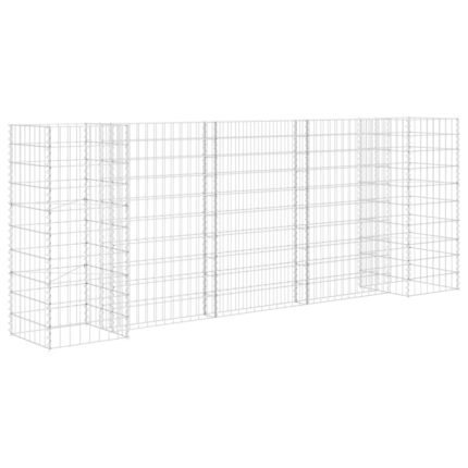 Jardinière à gabion en H Fil d' acier 260 x 40 x 100 cm 02_0000864