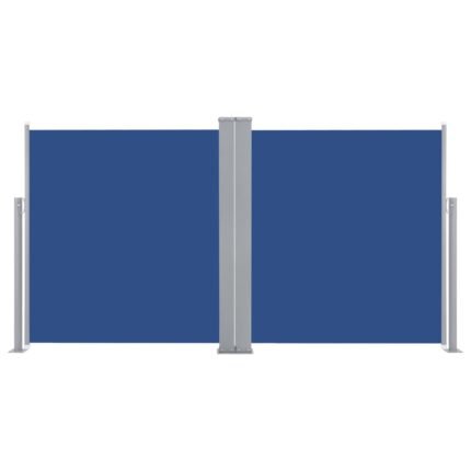 Auvent paravent store brise-vue latéral rétractable de patio jardin terrasse balcon protection visuelle écran 140 x 600 cm bleu 02_0007135