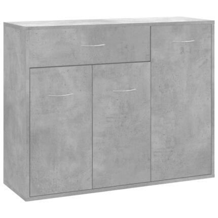 Buffet bahut commode armoire meuble de rangement organisateur cuisine salle de séjour salon 88 x 30 x 70 cm bois d'ingénierie gris 02_0032111