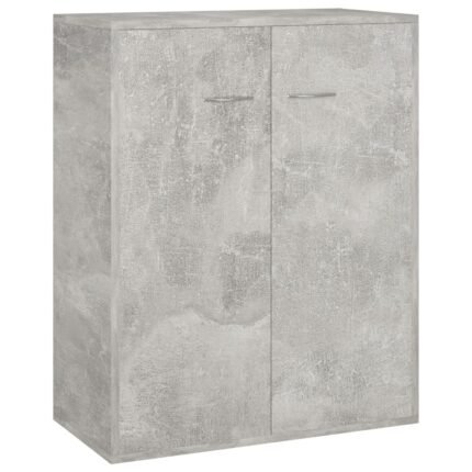Buffet bahut commode armoire meuble de rangement organisateur cuisine salle de séjour salon 60 x 30 x 75 cm bois d'ingénierie gris 02_0031958