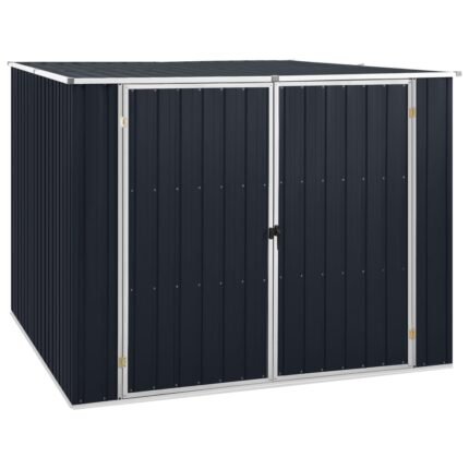 Abri de jardin cabane cabanon maison de stockage remise extérieur hangar outils robuste 195 x 198 x 159 cm acier galvanisé anthracite 02_0022206