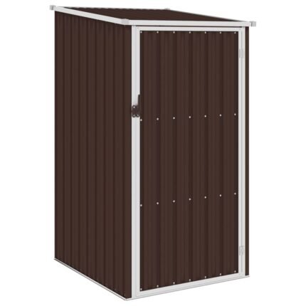 Abri de jardin cabane cabanon maison de stockage remise extérieur hangar outils robuste marrron 87 x 98 x 159 cm acier galvanisé marron 02_0022328