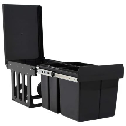 Poubelle amovible de cuisine fermeture en douceur 48 litres noir 02_0006109