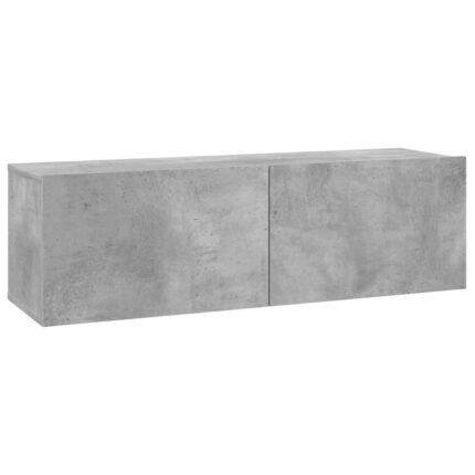 Meuble TV multimédia étagère télévision buffet téléviseur salle à manger salon chambre 100 x 30 x 30 cm bois d’ingénierie gris 02_0025433