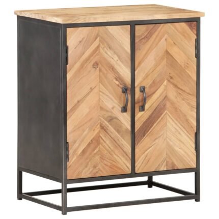 Buffet bahut commode armoire meuble de rangement organisateur cuisine salle de séjour salon 60 x 35 x 70 cm bois d'acacia massif marron 02_0029620