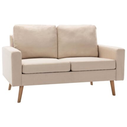 Ensemble de canapés 2 pièces tissu 77 x 71 x 80 cm crème 02_0019052