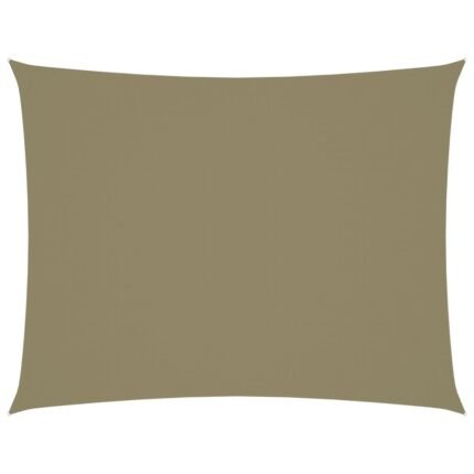 Voile toile d'ombrage parasol tissu oxford rectangulaire 2 x 3 m beige 02_0009594