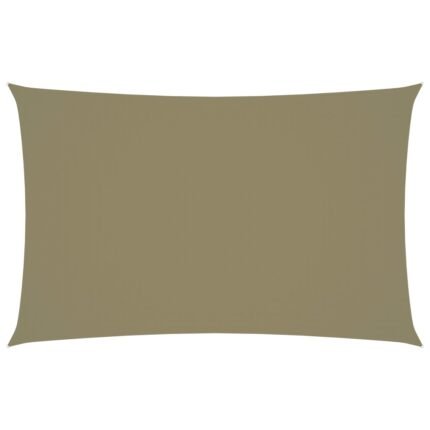 Voile toile d'ombrage parasol tissu oxford rectangulaire 4 x 7 m beige 02_0009706