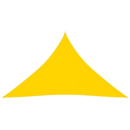 Voile toile d'ombrage parasol tissu oxford triangulaire 3,5 x 3,5 x 4,9 m jaune 02_0009807