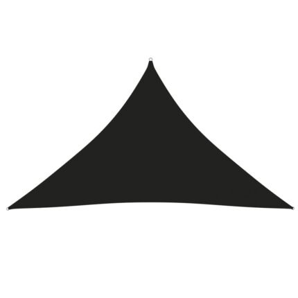 Voile d'ombrage parasol tissu oxford triangulaire 3,5 x 3,5 x 4,9 m noir 02_0009809