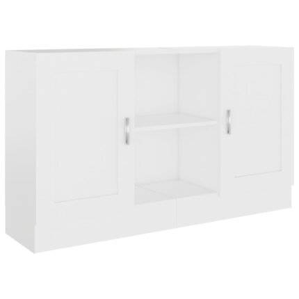 Buffet bahut commode armoire meuble de rangement organisateur cuisine salle de séjour salon 120 x 30,5 x 70 cm bois d'ingénierie blanc 02_0030204