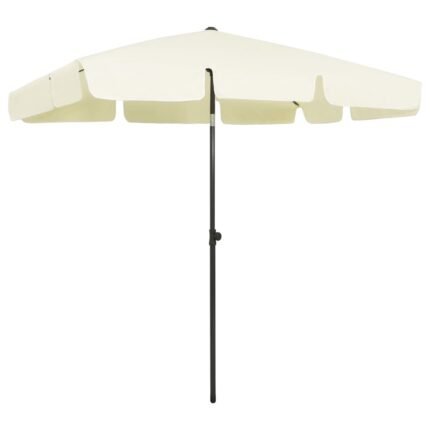 Parasol de plage 200 x 125 cm  jaune sable 02_0008396