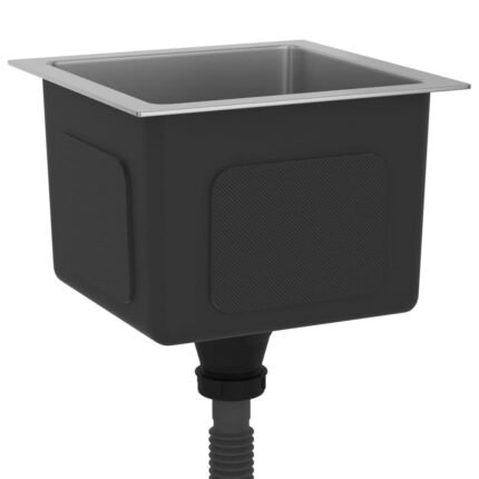 Evier de cuisine fait à la main maison intérieur lavabo argenté 30 x 30 cm acier inoxydable 02_0002449