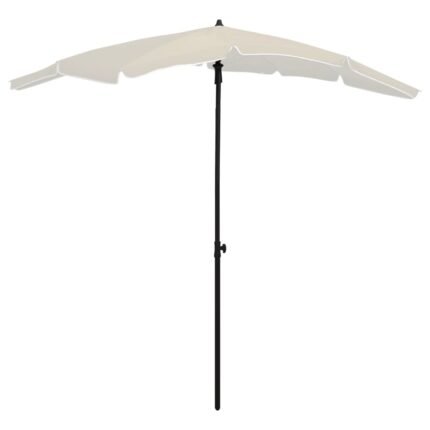 Parasol de jardin avec mât 200 x 130 cm sable 02_0008320