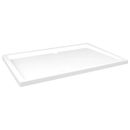 Receveur de douche base de douche bac de douche salle de bain toilette salle d’eau maison intérieur rectangulaire 80x120 cm ABS blanc 02_0001954