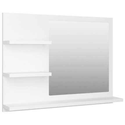 Miroir de salle de bain 60 x 10,5 x 45 cm aggloméré blanc 02_0006906