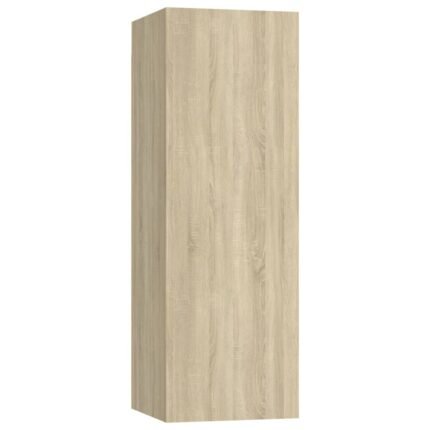 Meuble TV multimédia étagère télévision buffet téléviseur salle à manger salon chambre chêne sonoma 30,5 x 30 x 90 cm bois d’ingénierie brun 02_0027524
