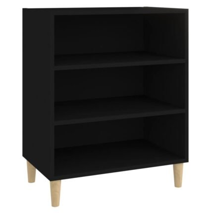 Buffet bahut commode armoire meuble de rangement organisateur cuisine salle de séjour salon 57 x 35 x 70 cm bois d’ingénierie noir 02_0035957