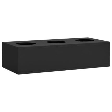 Boîte à fleurs de bureau anthracite 90 x 40 x 23 cm acier 02_0001367