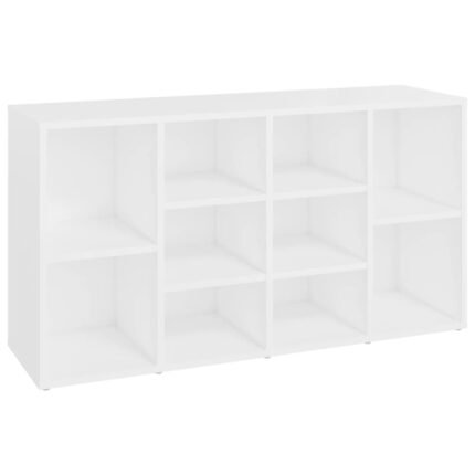 Banc à chaussures bottes commode étagère meuble entrée rangement 103 x 30 x 54,5 cm bois d’ingénierie blanc 02_0022884