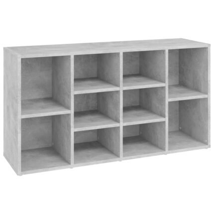 Banc à chaussures bottes commode étagère meuble entrée rangement 103 x 30 x 54,5 cm bois d’ingénierie gris 02_0022970