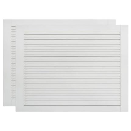 Portes à persiennes 2 pièces 39,5 x 59,4 cm bois de pin massif blanc 02_0003904