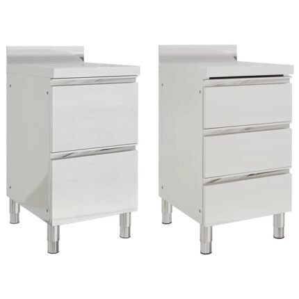 Lot de 2 armoires de cuisine commerciale 96 cm acier Inoxydable 02_0000004