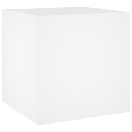 Jardinière bac lit surélevé plantes fleurs terrasse jardin 40 x 40 x 40 cm bois d'Ingénierie blanc 02_0037550