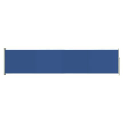Auvent paravent store brise-vue latéral rétractable de patio jardin terrasse balcon protection visuelle écran 140 x 600 cm bleu 02_0007262