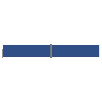Auvent paravent store brise-vue latéral rétractable de patio jardin terrasse balcon protection visuelle écran bleu 140 x 1000 cm 02_0007136