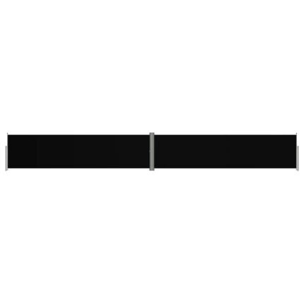 Auvent paravent store brise-vue latéral rétractable de patio jardin terrasse balcon protection visuelle écran 160 x 1200 cm noir 02_0007439