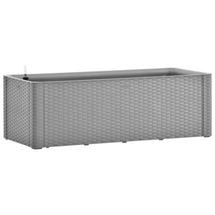 Jardinière bac lit surélevé plantes fleurs terrasse jardin de jardin avec système d'arrosage 100 x 43 x 33cm gris 02_0039769