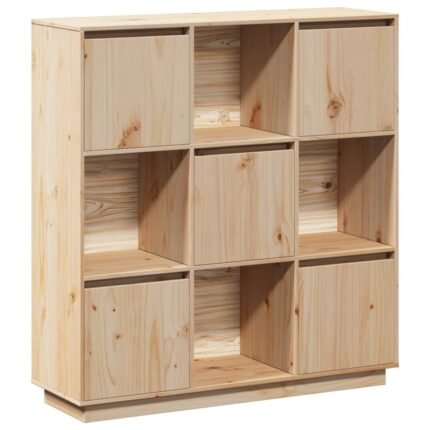 Buffet bahut commode armoire meuble de rangement organisateur cuisine salle de séjour salon 110,5 x 35 x 117 cm bois de pin massif marron 02_0029506